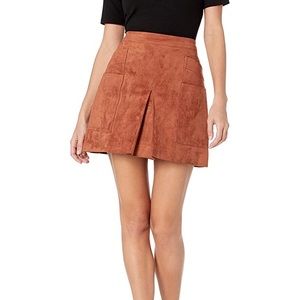 BCBGMAXAZRIA Faux-Suede Mini Skirt size S